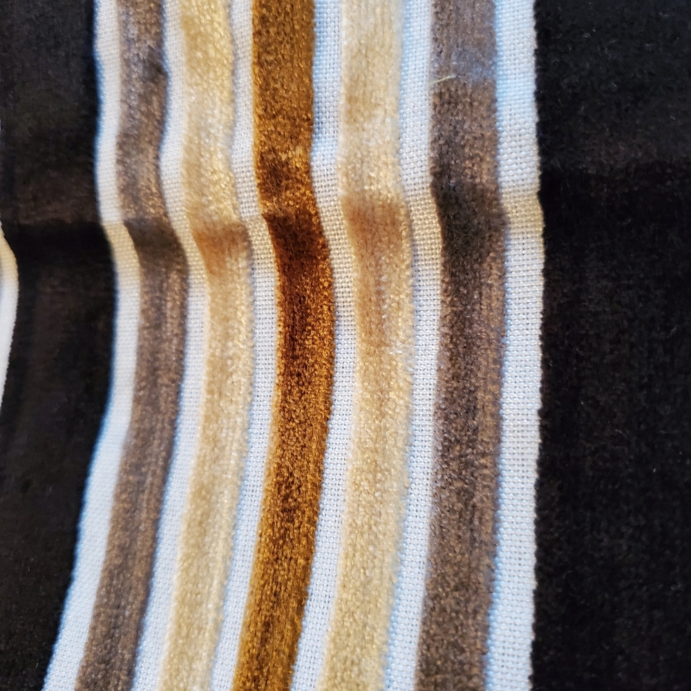 1 Yard Robert Allen Multi Velvet Stripe Greystone